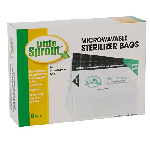 Microwave Sterilizer Bags (6pk) Reusable Sanitizer Bags for Bottles