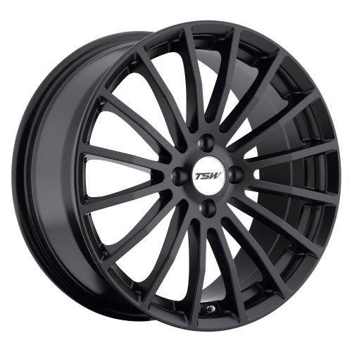 TSW MALLORY Black Wheel with Painted Finish (15 x 6.5 inches /5 x 100 mm, 40 mm Offset)