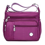 Waterproof Nylon Shoulder Crossbody Bags - Handbag Zipper Pocket