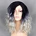 Colorful Bird Ombre Curly Wigs Synthetic Wavy Bob wigs 14 inches Medium Length Curly Wig Cosplay Daily Party Wigs For Women Free Wig Cap