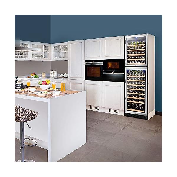 Lanbo-Dual-Door-Dual-Zone-Built-in-Wine-Cooler-with-Front-Exhaust-162-Bottle