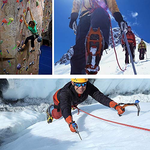 BRYUBR 10mm(3/8") Outdoor Climbing Rope | Red Static Rock Climbing Rope | 10M(32ft) Fire Escape Rope | Ice Climbing Equipment Safety Rescue Parachute Rope - Thumbnail 5