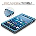MoKo Case for All-New Amazon Fire HD 8 Tablet (7th/8th Generation, 2017/2018 Release) - [Heavy Duty] Shockproof Full Body Rugged Cover with Built-in Screen Protector for Fire HD 8, Blue & Dark Gray