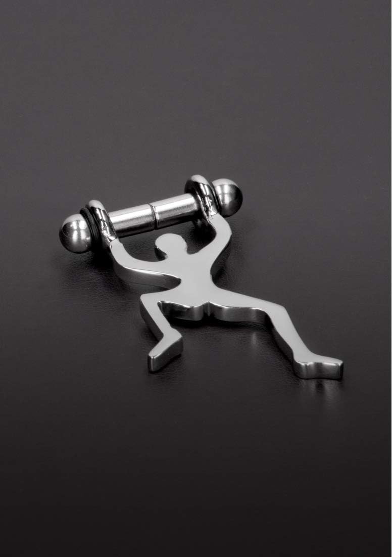 Shots Climbing Man Nipple Magnetic Pincher, Silver