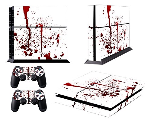 Skins for PS4 Playstation 4 Games Decals Stickers for Sony PS4 Games PS4 Controller Skin for PS4 Accessories Sticker for PS4 Console and Two Dualshock 4 Remote Play Vinyl Decal Boold White