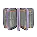 Jusoney Painting Pencils Case with Zipper 72 holder Art Pen Case Canvas Protection Drawing Case (Purple)