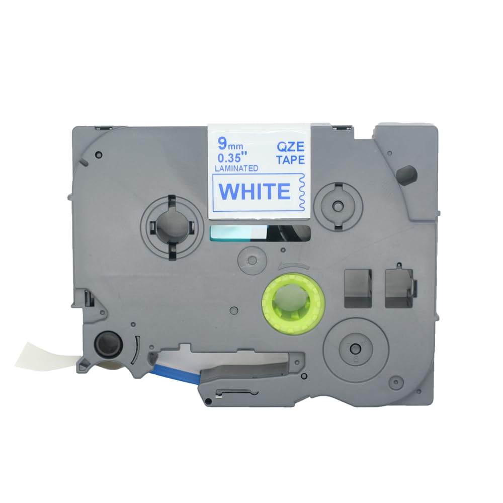BROVACS 1 Pack Blue on White Laminated Label Tape Compatible for Brother P-Touch Label Printer TZ 223 TZe 223 9mm 3/8" OPA4223