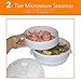 Handy Gourmet 2 Tier White Microwave Steamer