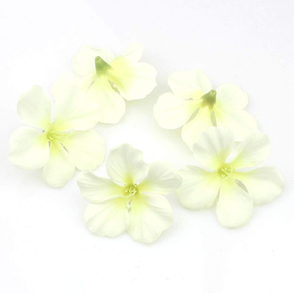 YUDX121 100pcs/lot Spring Silk Orchid Artificial Flower Heads Gladiolus Cymbidium Flowers for Wedding Decoration (Cream)