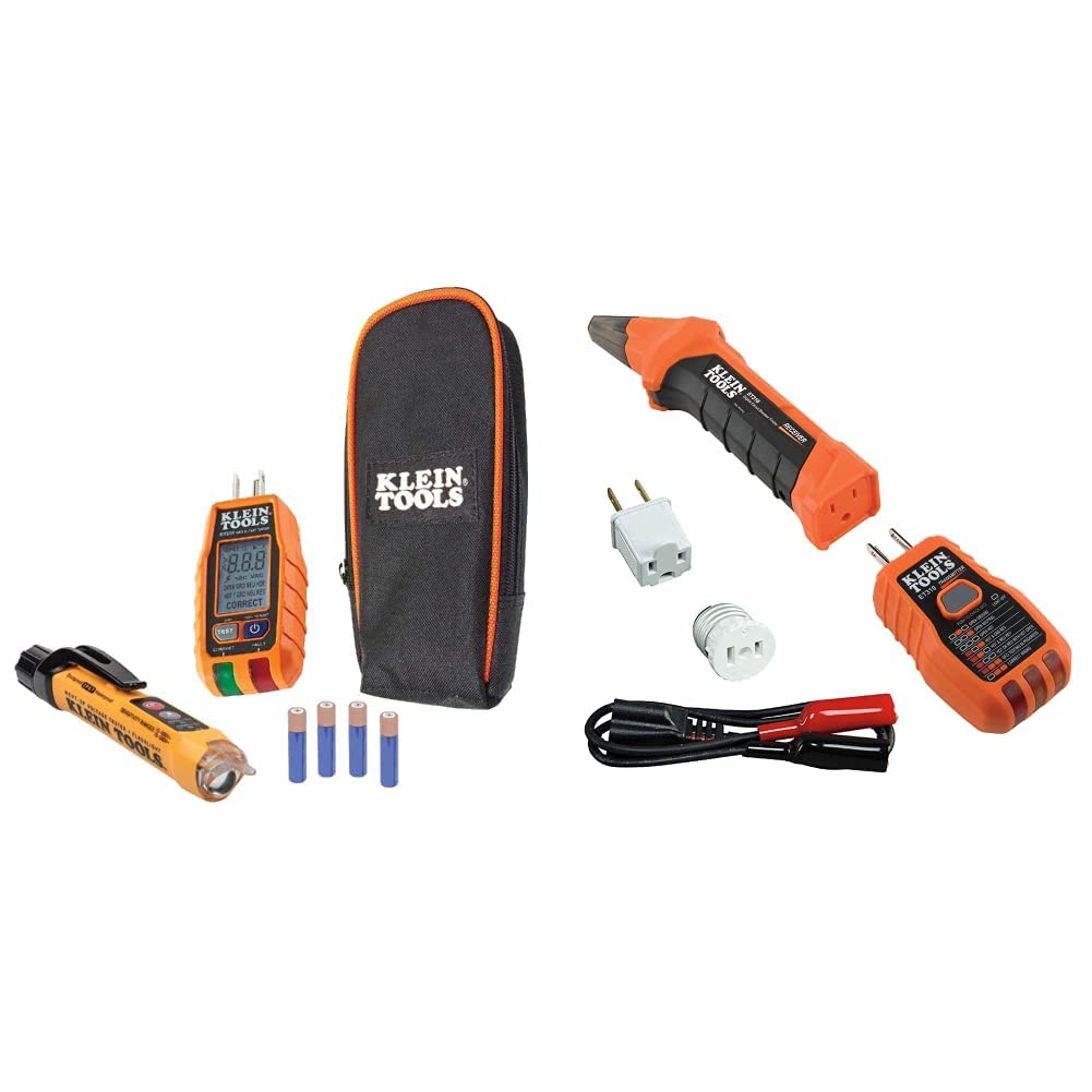 Klein Tools RT250KIT NonContact Voltage Tester and GFCI Receptacle Tester & 80016 Circuit