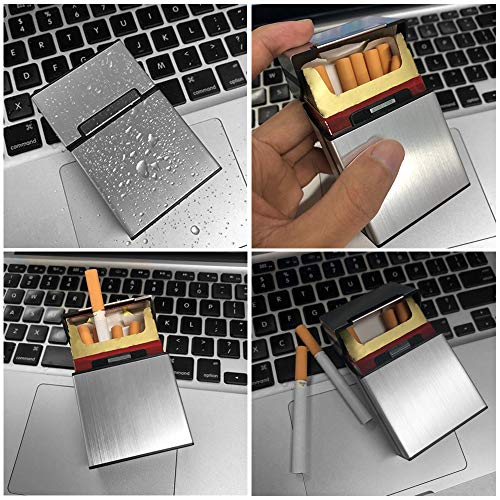 Lightweight Aluminium Cigarette Case (Gray + Silver)