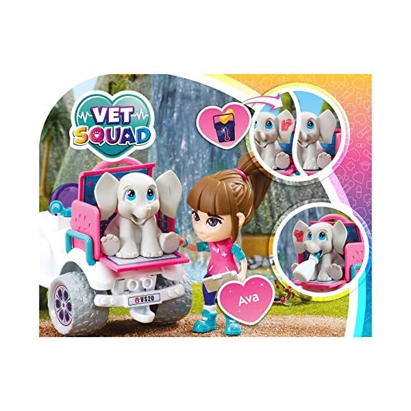 Vet-Squad-Forest-Rescue-Ava-Quadbike-3-Inch-Articulated-Vet-Figure-with-Vehicle-pet-and-Accessories Vet Squad Forest Rescue-Ava & Quadbike, 3 Inch Articulated Vet Figure with Vehicle, pet and Accessories