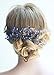 Missgrace Bridal Navy Blue Hair Comb Women Crystal Hair Clip Headpiece for Wedding and Party Vintage Hair Comb Bridal Hair Accessories