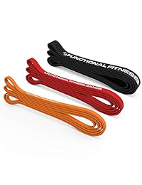 Rubberbanditz Pull Up Assist Bands Set of 3 by Functional Fitness. Heavy Duty Resistance and Assistance Training Bands