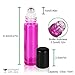 Fiery Youth Rose Glass Essential Oil Roller Bottles ,Useful for Aromatherapy PerfumesAand Lip Balms, 6 Bottle Set,10ml，Glass Roll on Bottle (0.5 ml Dropper included)