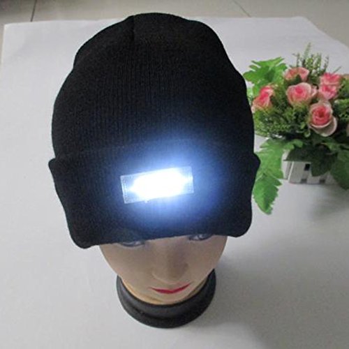 Black Beanie Knitted Hat with 5 White LED Unisex Men Women Child Skull Cap Hands free Flashlight Light Perfect for Camping Hiking Fishing Car Home Repair Jogging Running Hiking Black Beanie Knitted Hat with 5 White LED Unisex Men Women Child Skull Cap Hands free Flashlight Light Perfect for Camping Hiking Fishing Car Home Repair Jogging Running Hiking