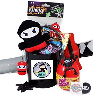 I Hunt Eggs Like A NINJA Easter Gift Basket with Candy and Toys