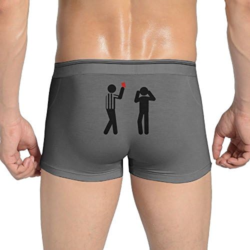 Tianshui Cool Silky Close-Fitting Referee Boxer Shorts Hobbies Boxers Underwear,Games Boxers Underwear,Sports Boxers Underwear,Play Boxers Underwear,Stickman Boxers Underwear Ash M For Men