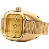 Breda Nocturne Ring Watch, 16mm &ndash; Stainless Steel Case, Expandable Ring Band, Japanese Quartz Movement