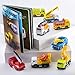 Prextex Pullback and Go Die Cast Metal Constructions Trucks with Illustrated Hard Cover Book
