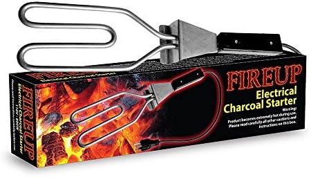 Electric Charcoal Starter &amp; Bonus Extension Cord By FIREUP: Eco-friendly, reusable BBQ Starter, Campfire, Fireplace&amp;More, Safe Fire Igniter-Essential Outdoor Cooking Equipment 800 Watt