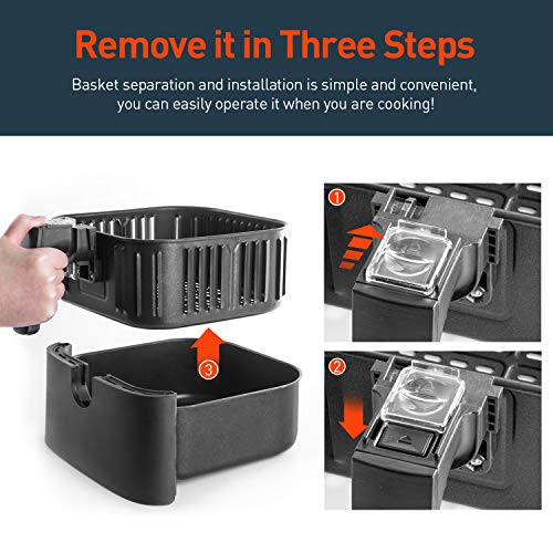 COSORI Air Fryer Replacement Basket 3.7QT For COSORI Black CP137AF