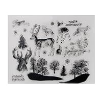 Ronri Forest Animal Transparent Silicone Clear Stamp Seal Sheet Cling Scrapbooking DIY
