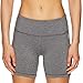 Reebok Women's Compression Running Shorts with Phone Pocket - High Waisted Performance Workout Short - 5 Inch Inseam
