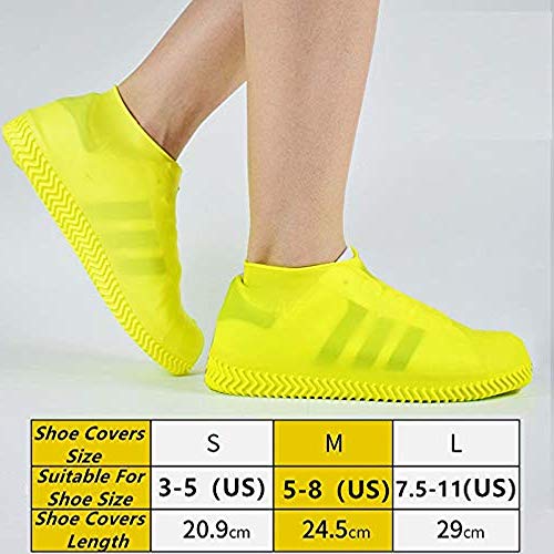 FUNISFUN Waterproof Boot and Shoe Cover Reusable Non-Slip Cycling Overshoes Rain Snow Shoes for Men Women Kids