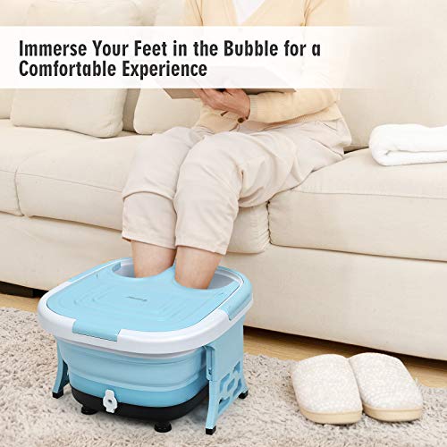 COSTWAY Foot Spa Bath Massager, Collapsible Portable Feet Salon Tub