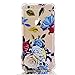 LUOLNH iPhone 5 case,iPhone 5s Se Case with Flowers, Slim Shockproof Clear Floral Pattern Soft Flexible TPU Back Cover -Blue Rose