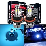 FANTELI H13/9008 8000K Ice Blue 3-Sided LED Headlight Bulbs All-in-One Conversion Kit - 72W 8000lm Dual Hi/Lo Beam Extremely Bright