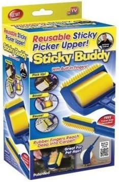 Sticky Buddy Reusable Sticky Picker Cleaner Hair Brush Pet Brush
