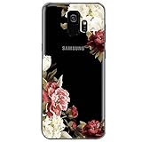 Samsung Galaxy S9 Case,Flyeri Crystal Fashion Floral Pattern Transparent Clear Soft silicone TPU Ultra thin Phone cover back cases For Samsung Galaxy S9 (7)