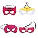 Asgift Comics Cartoon Dress Up Costumes 4 Pcs Satin Capes with Felt Masks for girls