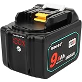 TENMOER 18V 9.0Ah Battery Compatible with Makita 18V Battery Replacement for Makita 18V Cordless Tools