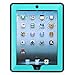MagicSky Rugged Hybrid Case for Apple iPad 2 / 3 / 4 – Cyan / Black