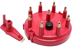 Red Ignition Distributor Cap and Rotor Kit for '85-'95 Ford TFI Engines 5.0/5.8L