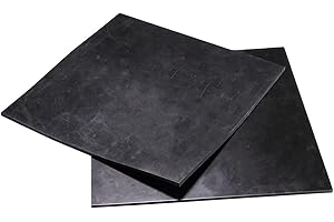 NABOWAN Solid Rubber Sheets,Strips,Rolls 1/4" (.250") Thick x 8" Wide x 8" Long (Pack of 2) Neoprene Rubber, Perfect for DIY Gasket Material, Sealing, Liner, Shield, Padding, Mat