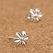 925 Sterling Silver Daisy Small Rose Flower Stud Earring for Womens Gift Wedding Party Prom Christmas Birthday Adult