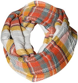 Women Infinity Autumn Blend Plaid Scarf Funky Monkey Fashion Warm Cozy Scarves