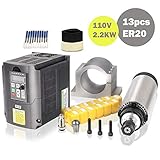 MYSWEETY 1Set DIY 110V 2200W Air Cooled Spindle