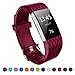 Fitbit Charge 2 Band,Sahiyeah Diamond Pattern Soft Adjustable Replacement Sport Strap Band for Fitbit Charge 2