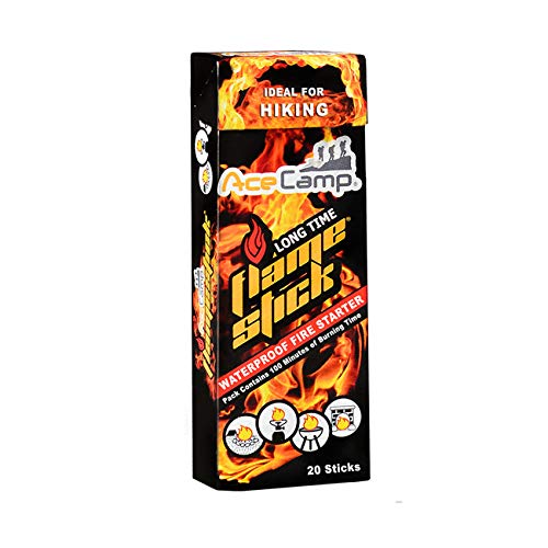 AceCamp Campfire Starter Flamesticks, Fire Tinder Wood, Waterproof Flame Sticks for Starting Fire, Long-Lasting Camping Matches, Charcoal, Outdoor, Backpacking, Emergency - 4 Packs - 80 Count - Thumbnail 3