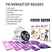 DeFiT Resistance Bands & Exercise Sliders – Exercise Bands & Sliders – Best 80 Day Obsession and Beachbody Set with 4 Workout Bands & 2 Core Sliders + Unique Workout iOS/Android App + Videos + eBooks