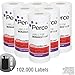 Perco White Pricing Labels for Monarch 1110 Price Gun - 6 Sleeves, 102,000 Pricemarking Labels - with Bonus Ink Rolls