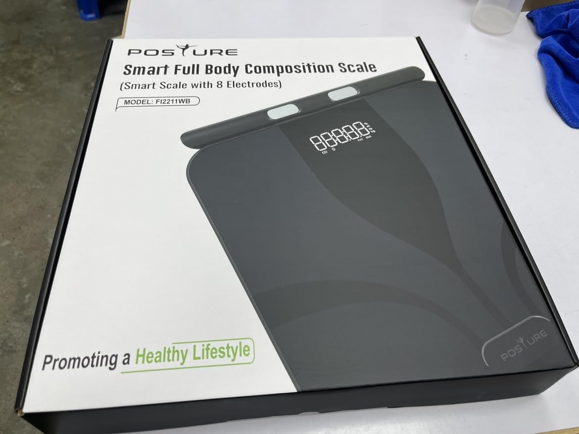 Posture Scale for Body Weight and Fat, Digital Bathroom Scale BMI Weighing Bluetooth Body Fat Scale, 8 Electrode Smart Body Fat Scale, Full Body Composition Analyzer with Voice Prompt