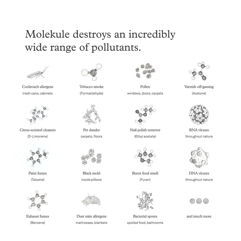 Molekule PECO-HEPA Tri-Power Filter for Air Pro Purifier - Authentic Molekule Air Purifier Filter Replacement - Kills Viruses & Destroys Pollutants with High Airflow - Supports Healthy Indoor Living