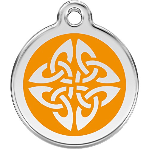 Red Dingo Personalized Tribal Arrows Pet ID Dog Tag (Small Orange)