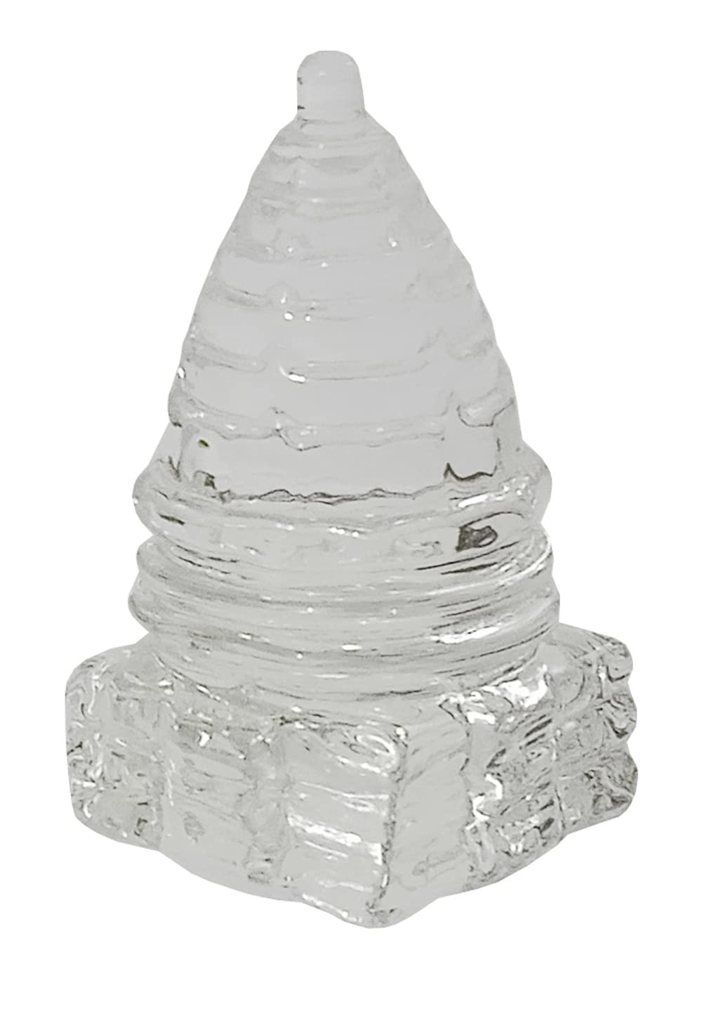 Purpledip Crystal Quartz Sri Yantra (Lakshmi Yantra/Sri Chakra): Spiritual Meditation Device (10977)